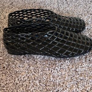Stylish Black Woven Women's Shoes